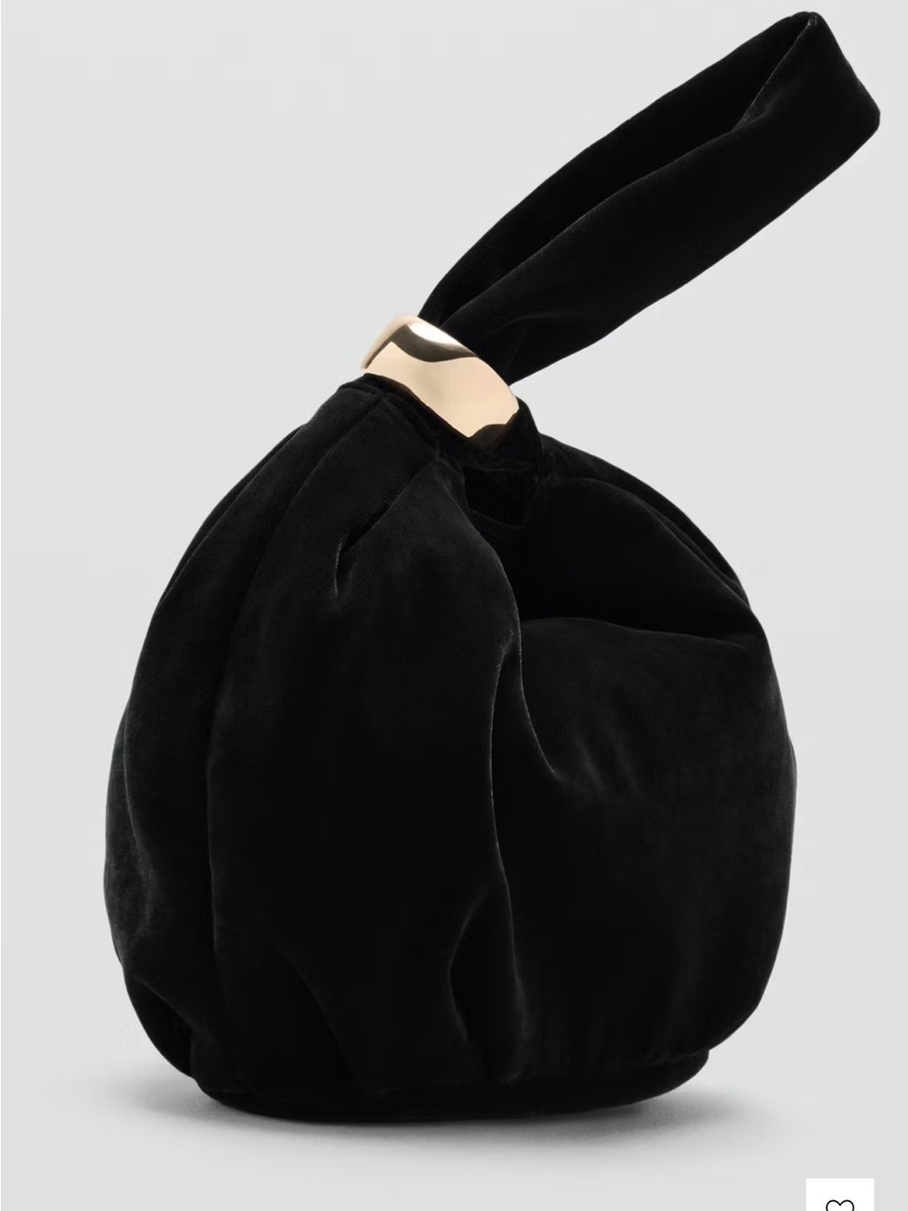 Mango Chocolate brown  Velvet Knot Handle wristlet clutch